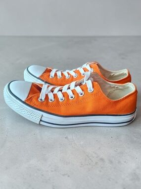 Vibrant Orange Converse All ⭐️ Star Classic Canvas Sneakers Low Tops - Unisex